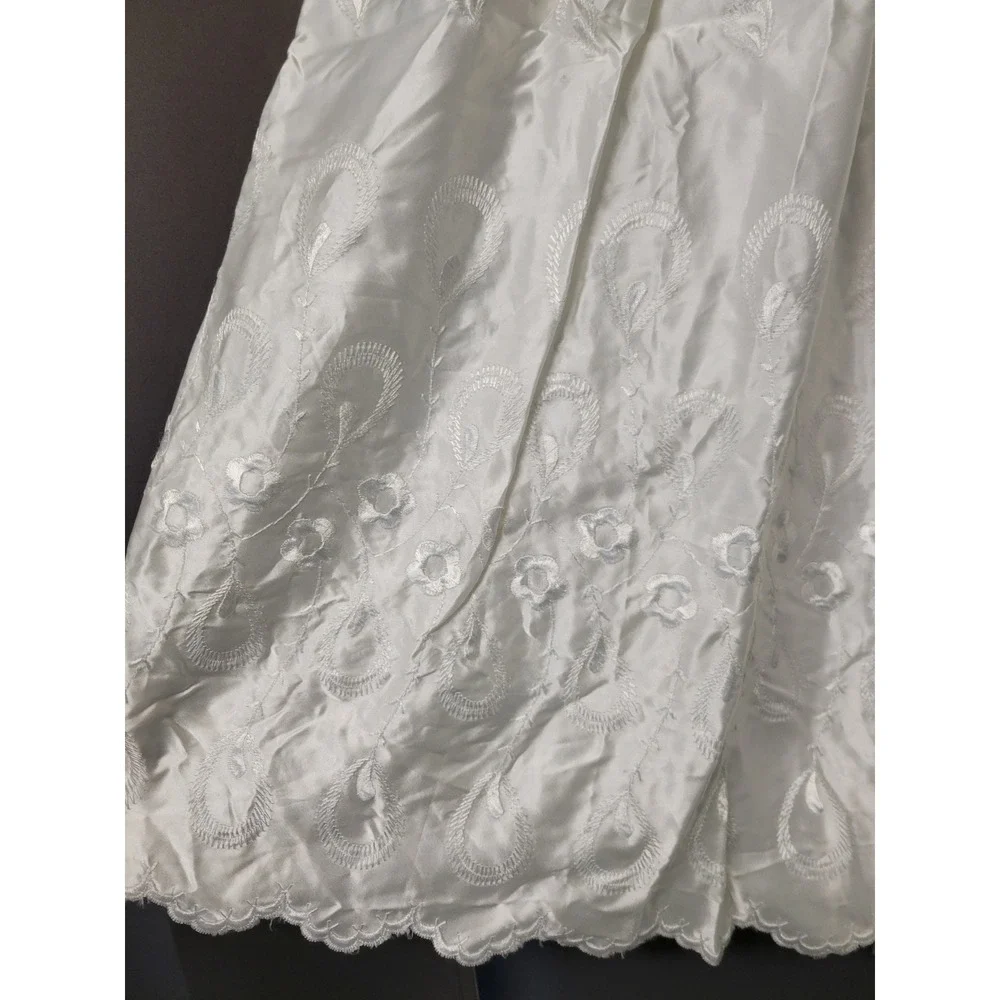 Madonna Christening Gown Ivory Lace Embroidered Bonnet‎ Set Size Large 16-26 lbs